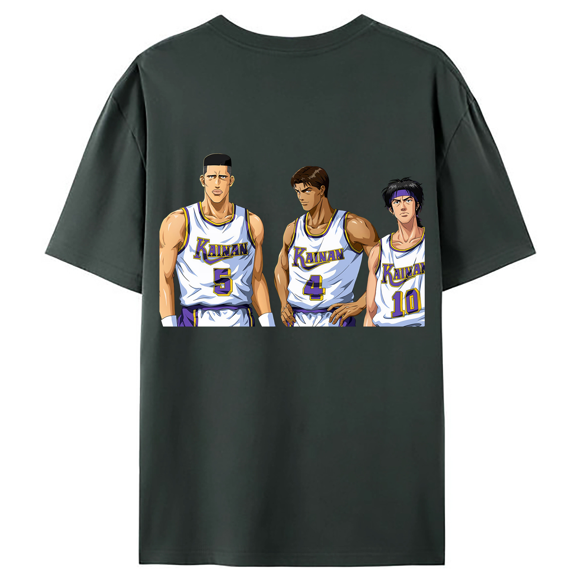 （画像用） SLAM DUNK／スラムダンク 綿100％ メンズ半袖Tシャツ（バックプリント） 通気性